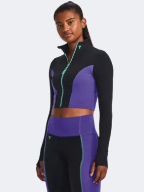 Under Armour Project Rock Lets Go Infinity Longline Women Training Jacket Black/Purple