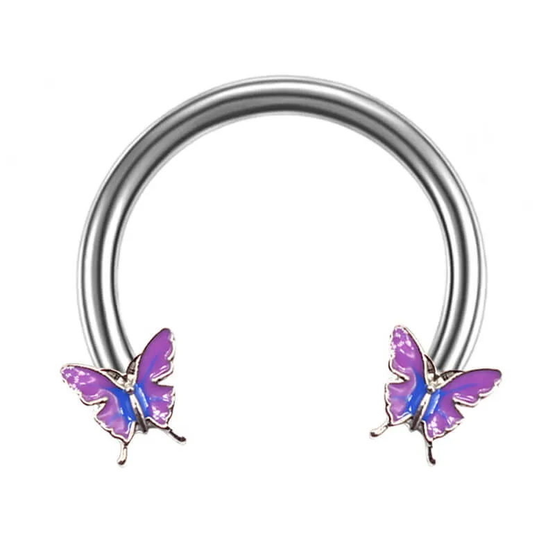 16G Butterfly Multi-Purpose Stainless Steel Septum Piercing Ring