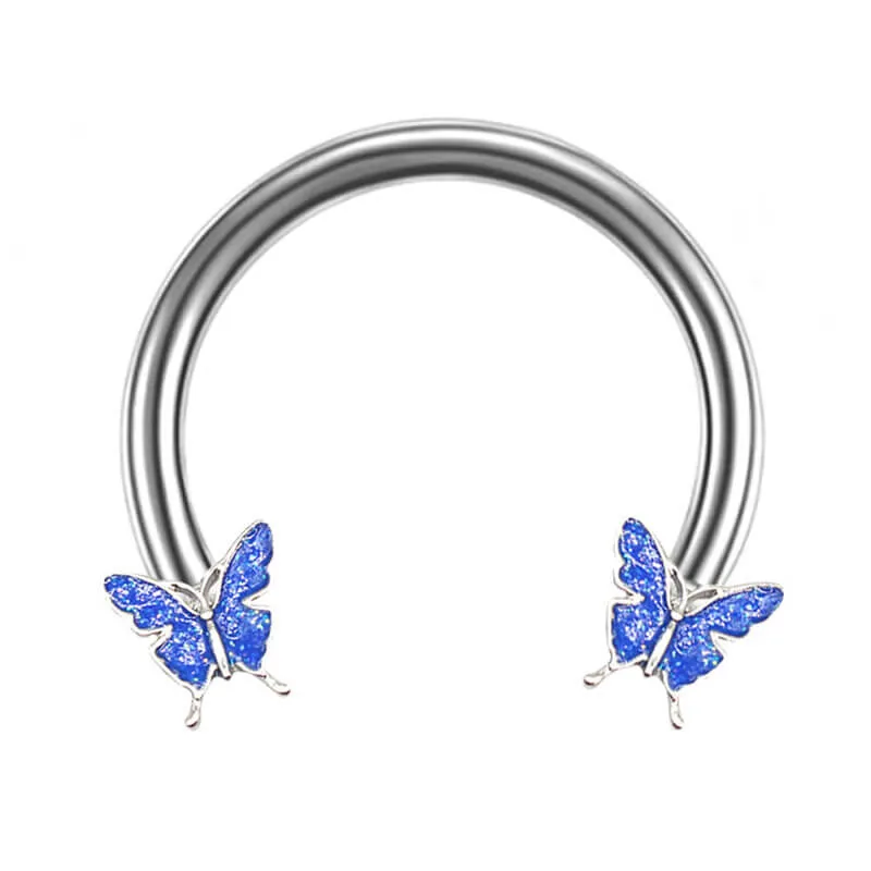 16G Butterfly Multi-Purpose Stainless Steel Septum Piercing Ring