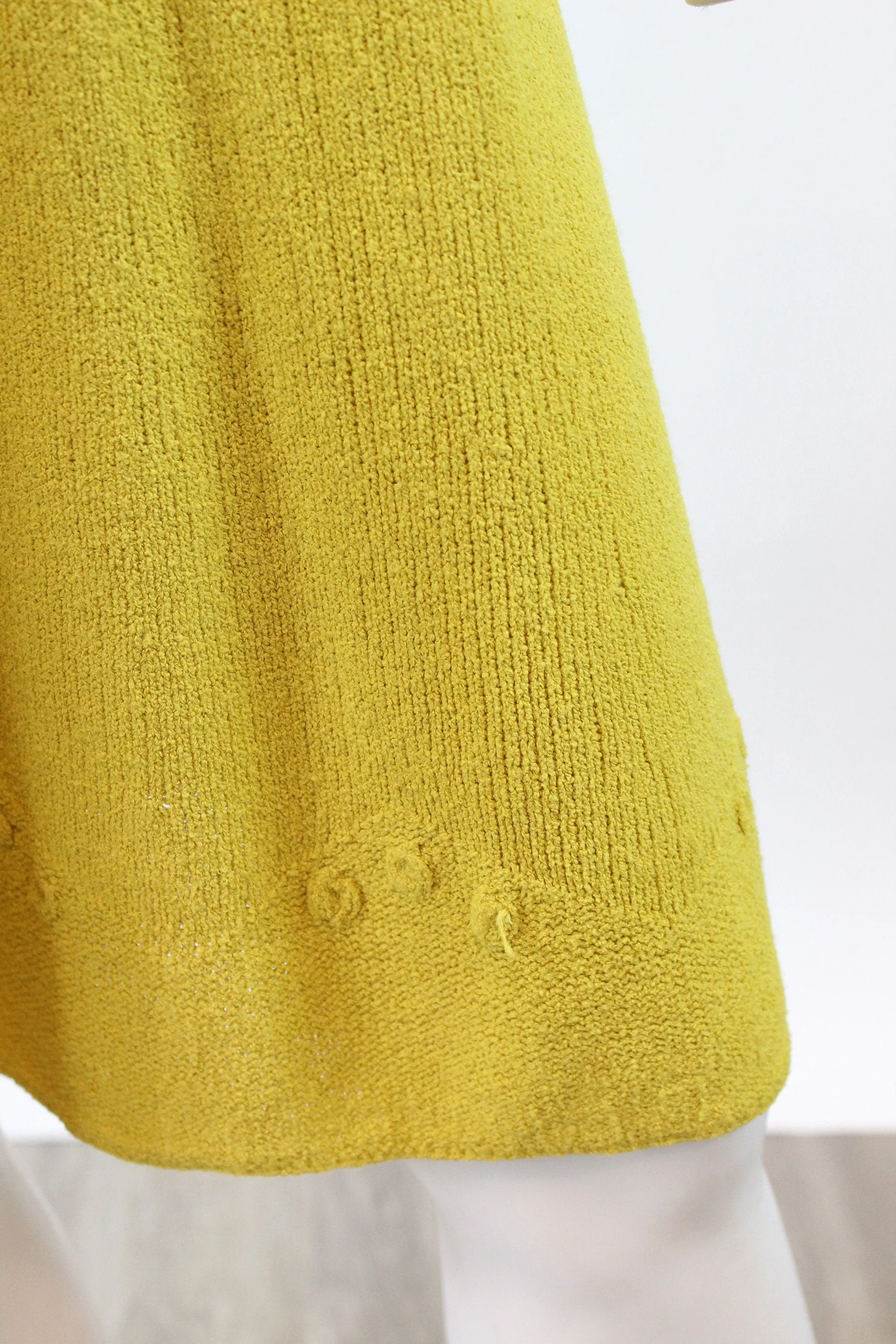 1940s CHARTREUSE knit dress xs small | new fall