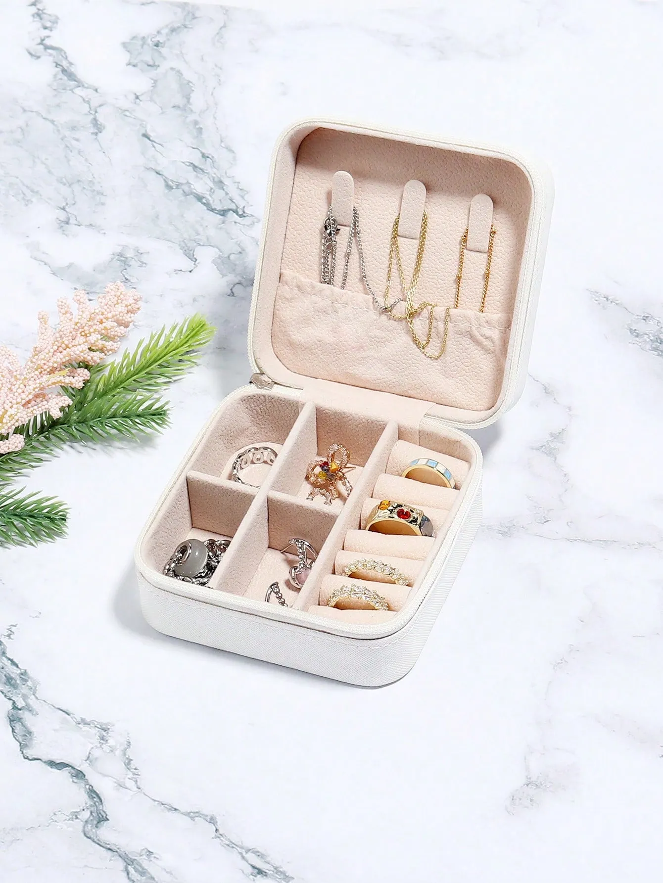 1pc Casual Minimalist Jewelry Box For Women For Jewelry Storage