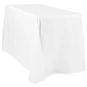 90"x108" Rectangular Oblong Polyester Tablecloth - White