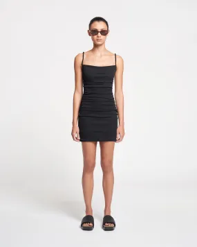 Adie - Mesh-Jersey Dress - Black