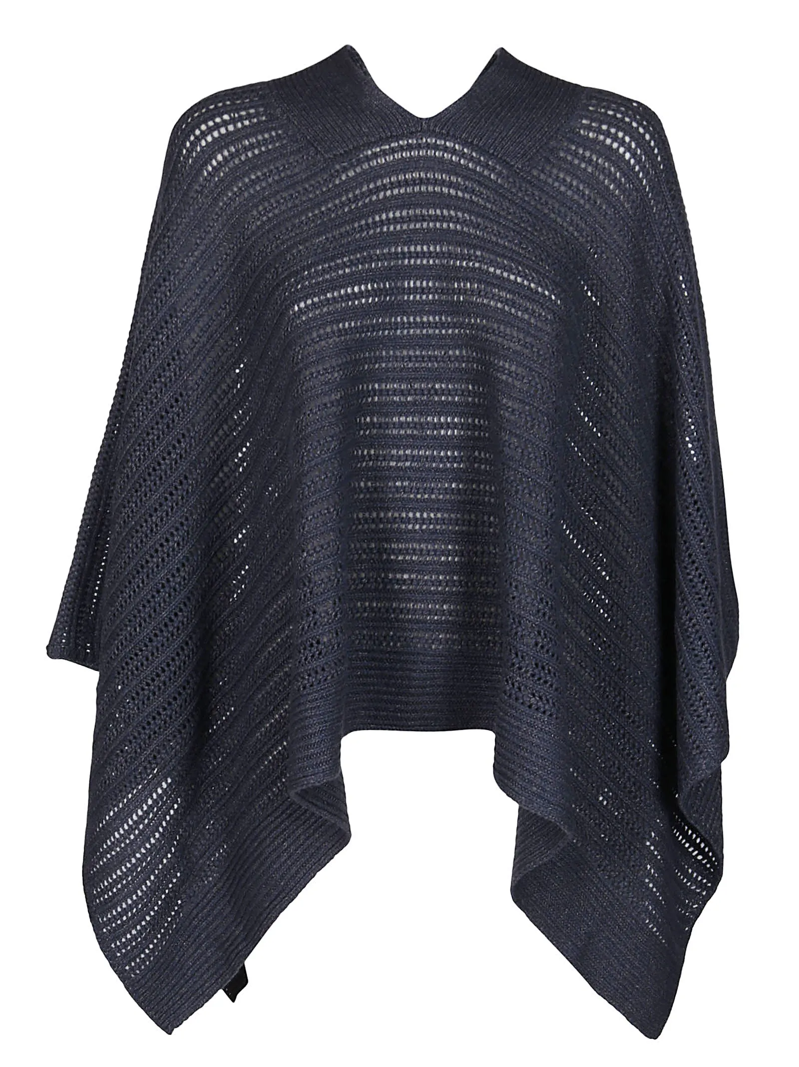 Agnona Knitted V-Neck Poncho