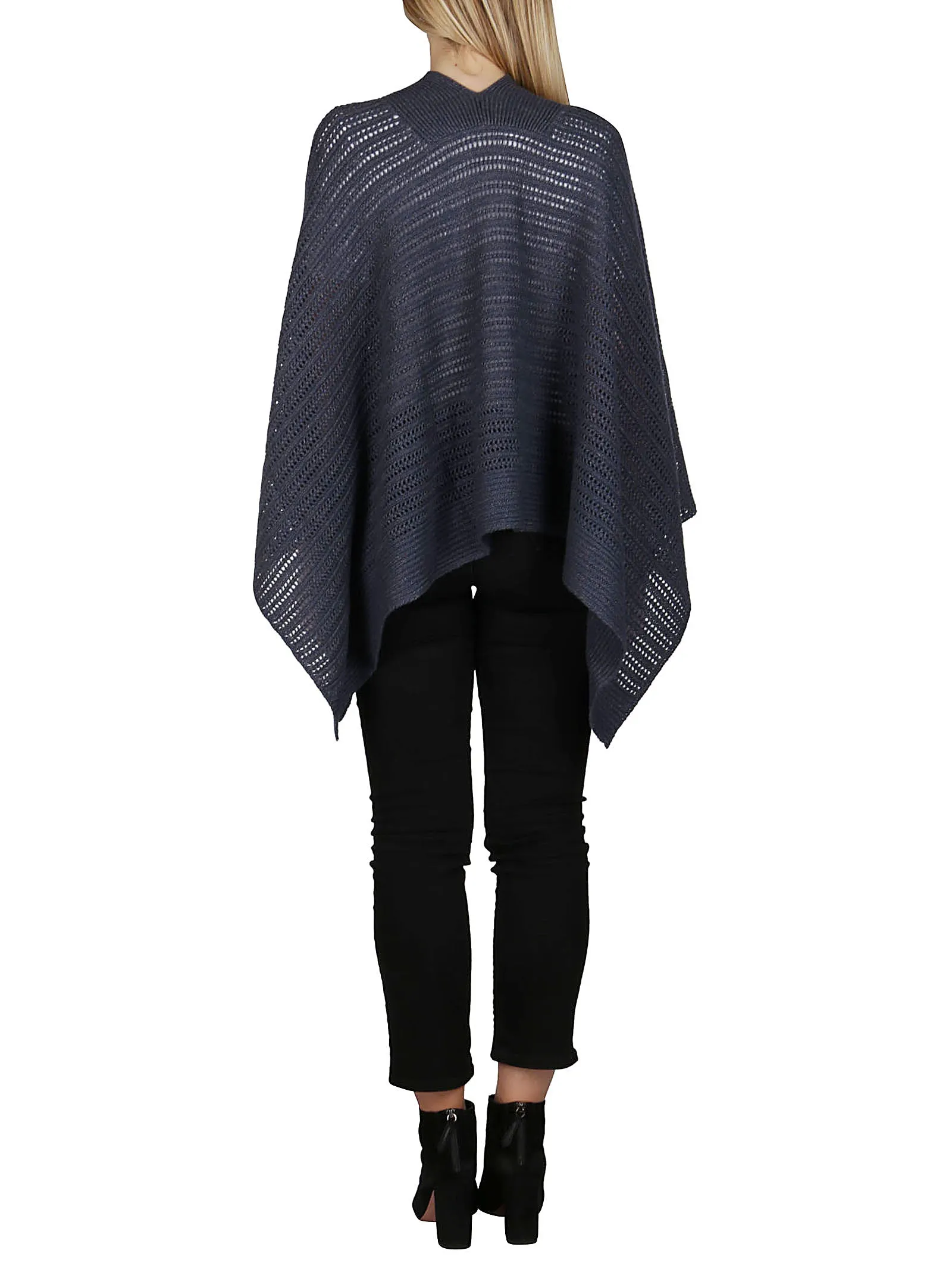 Agnona Knitted V-Neck Poncho