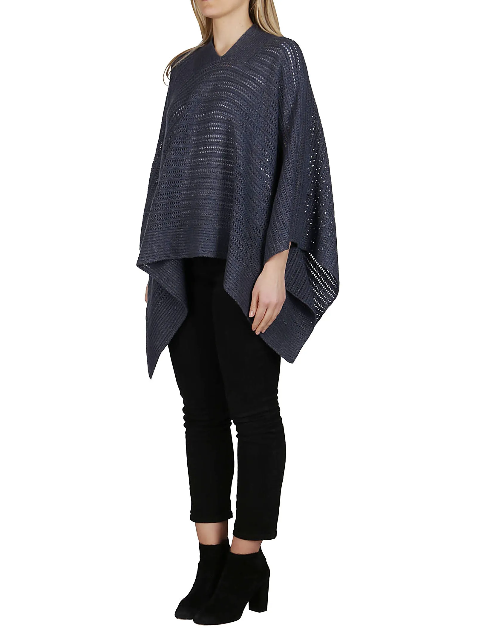 Agnona Knitted V-Neck Poncho