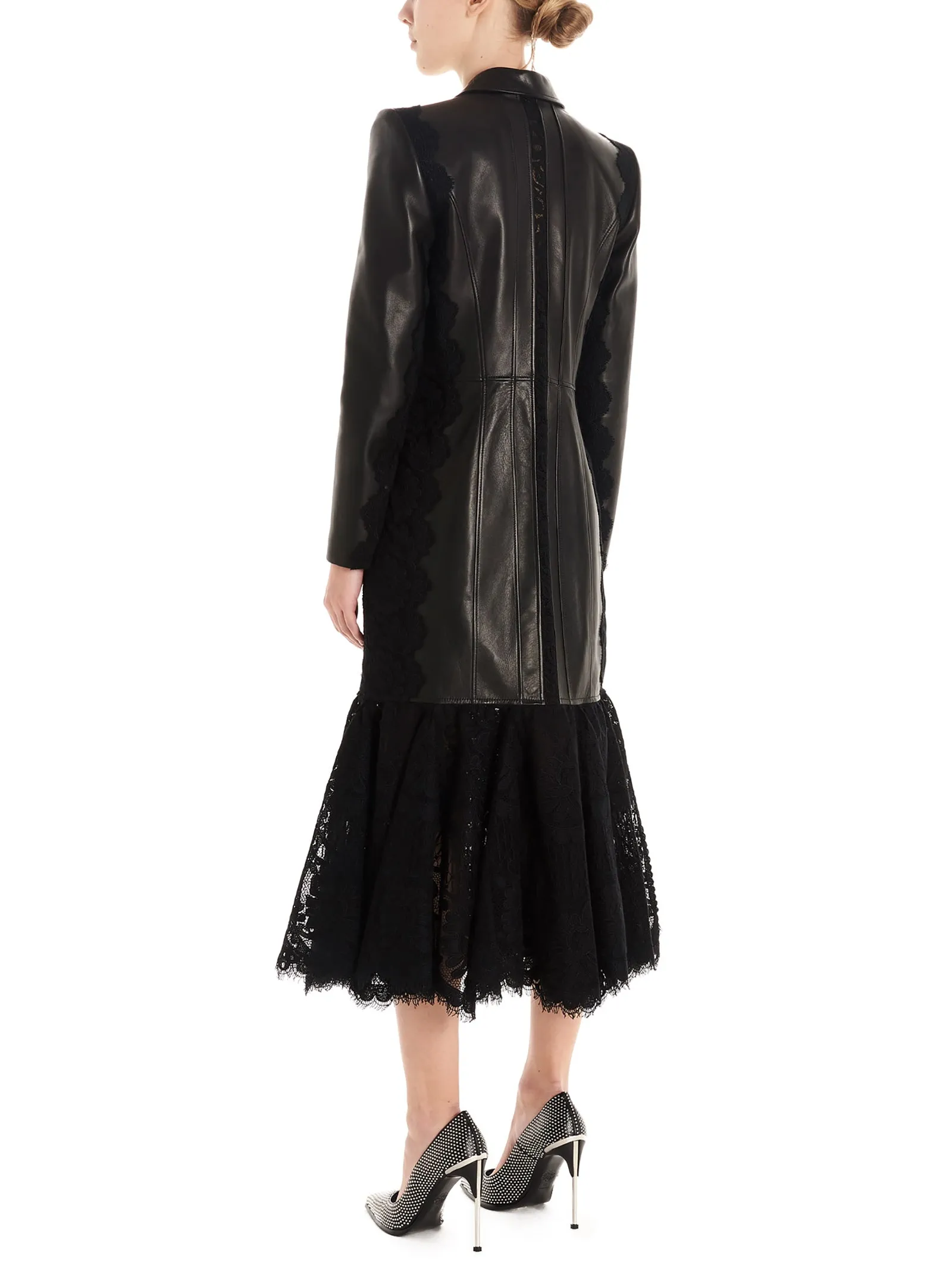 Alexander McQueen Lace Insert Trench Coat