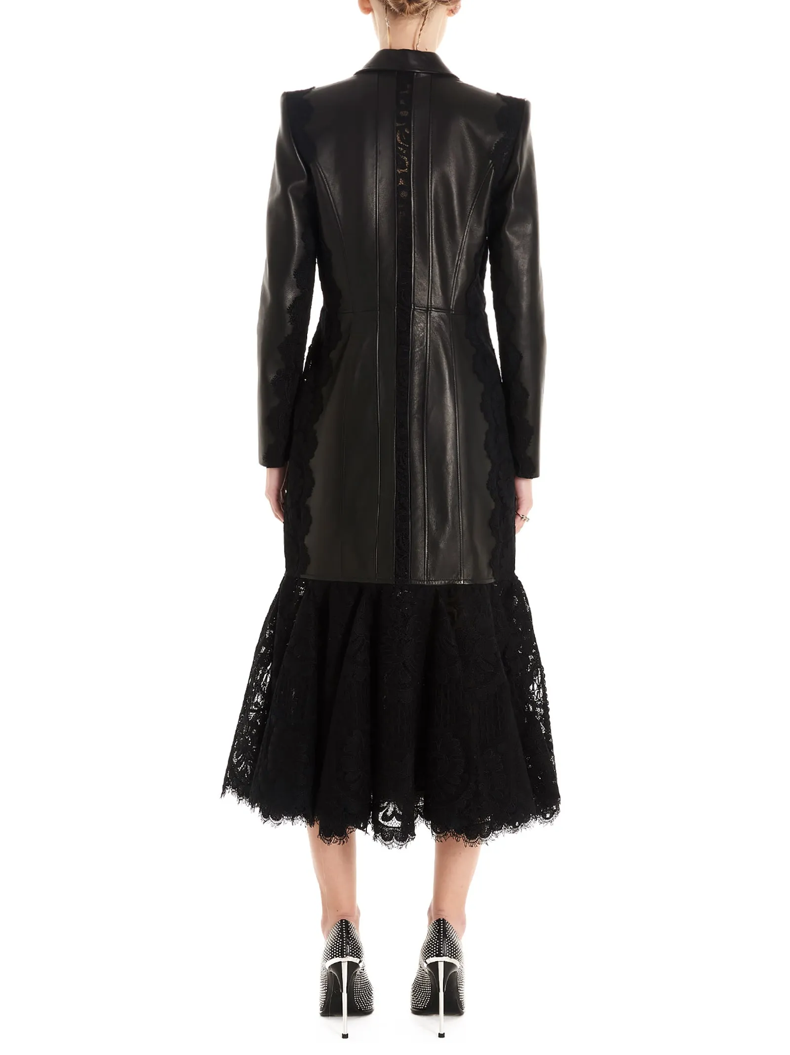 Alexander McQueen Lace Insert Trench Coat