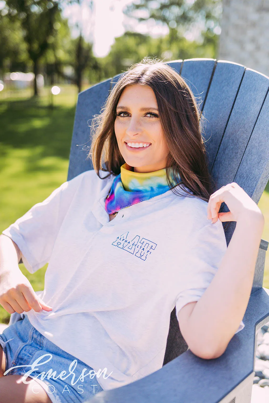 Alpha Delta Pi PR White Henley