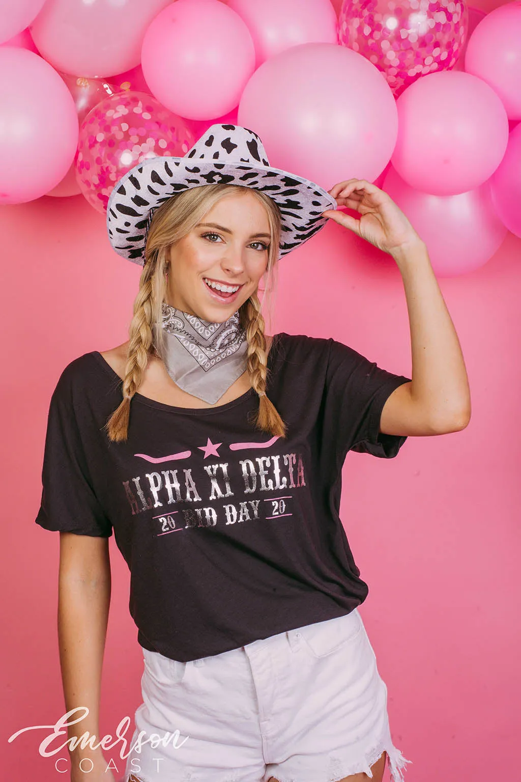 Alpha Xi Delta Rounding Up the Best Bid Day Slouchy Tee