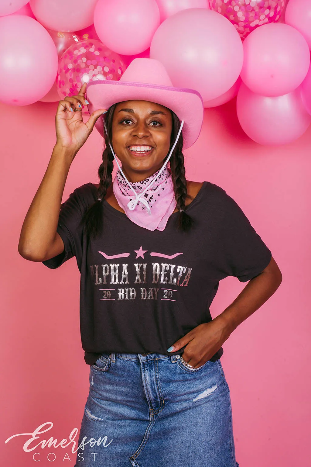 Alpha Xi Delta Rounding Up the Best Bid Day Slouchy Tee