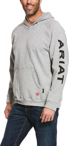 ARIAT - FR Primo Fleece Logo Hoodie, Heather Gray