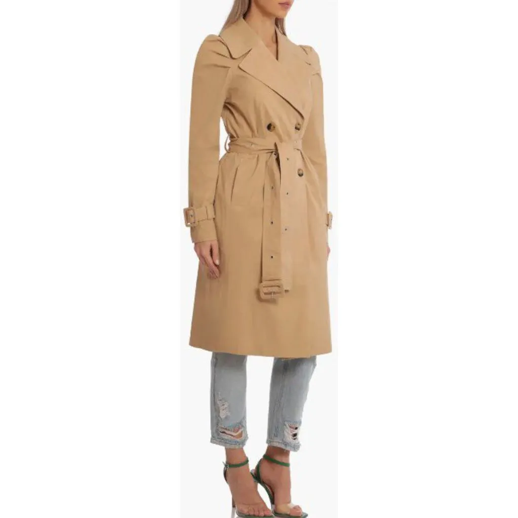 Avec Les Filles Puff Shoulder Trench Coat - Size XS