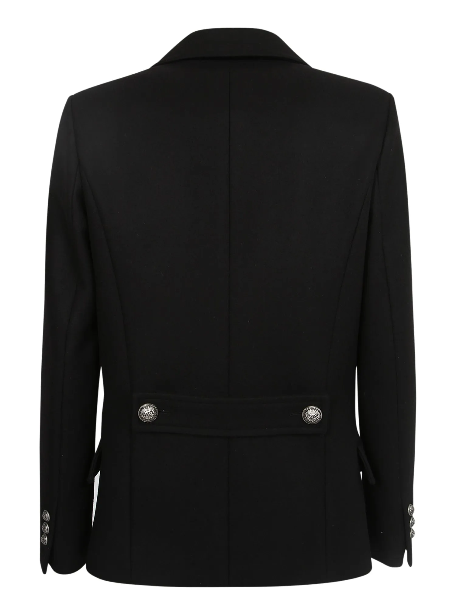 Balmain Double-Breasted Straight Hem Peacoat