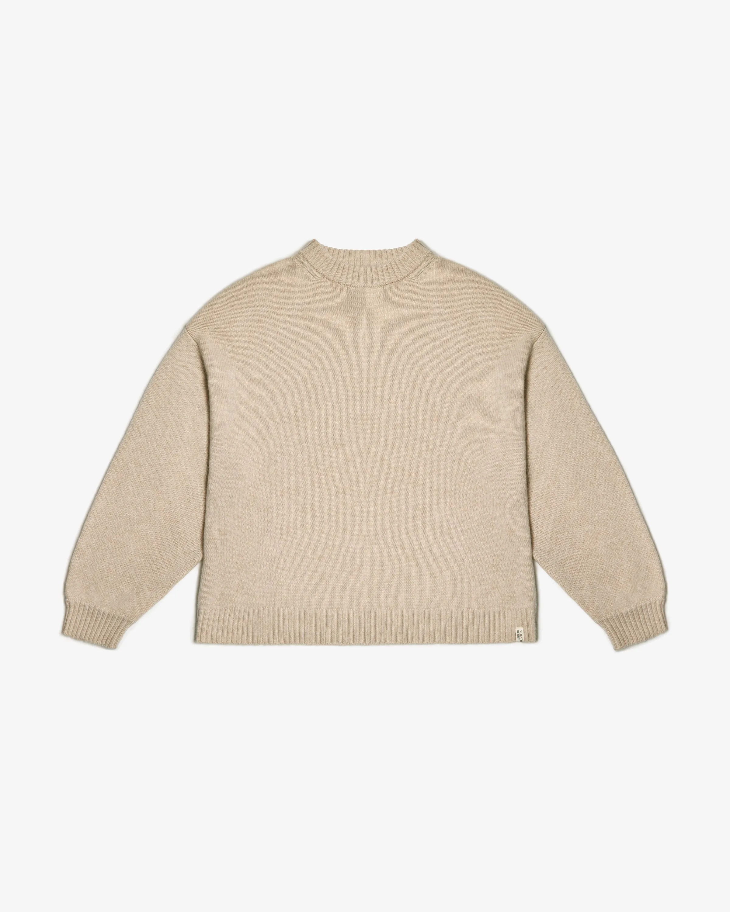 Barra Crew Neck Cashmere Sweater - Wheat