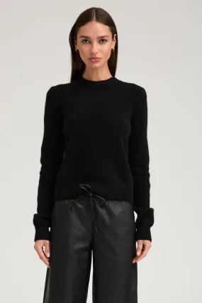 Black Cashmere Crewneck Sweater