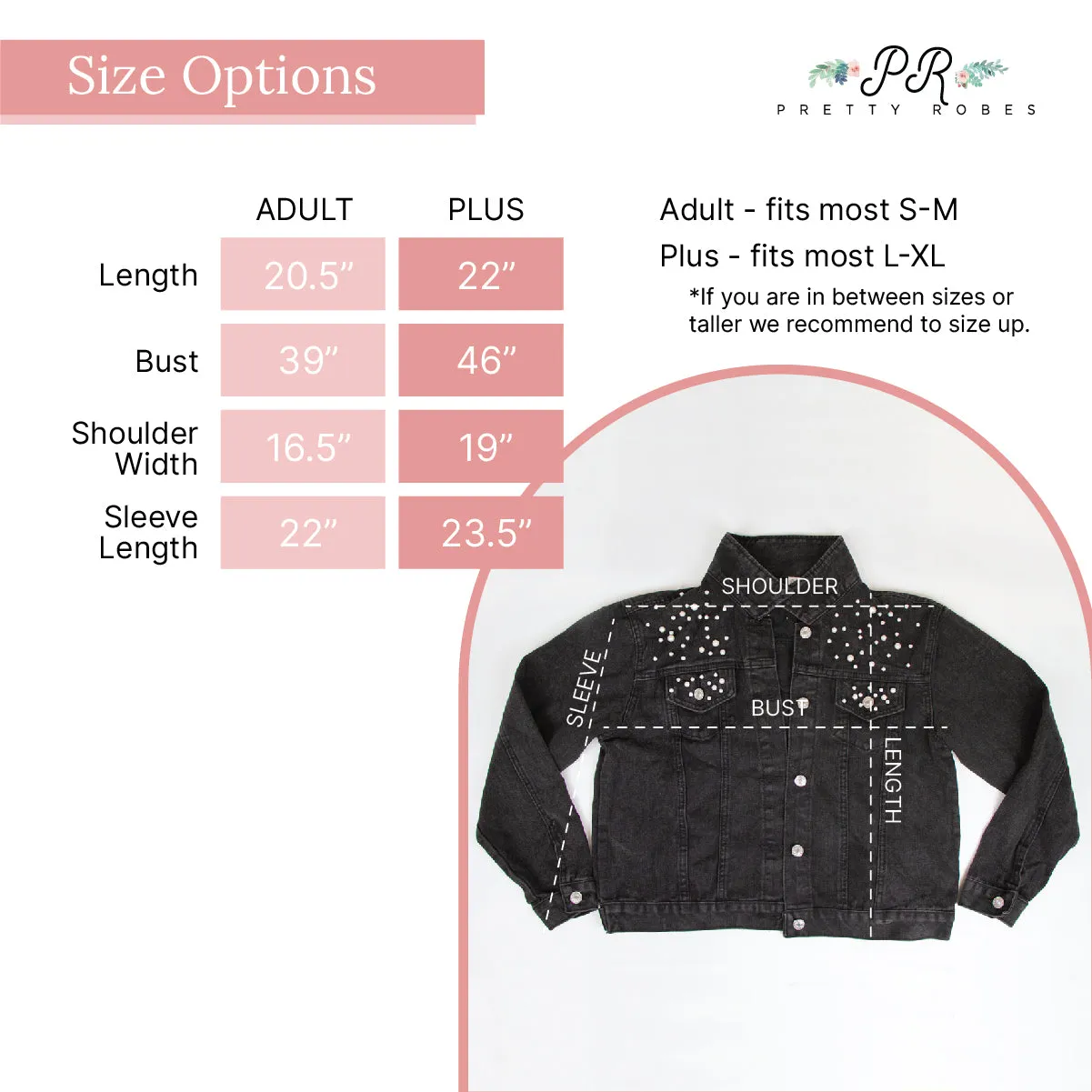 (Black Pearl) Personalized Mrs. Molina  Pearl Denim Jacket