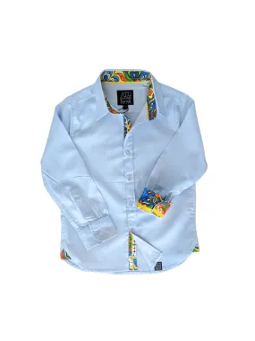 Blue with Majolica Trim Shirt