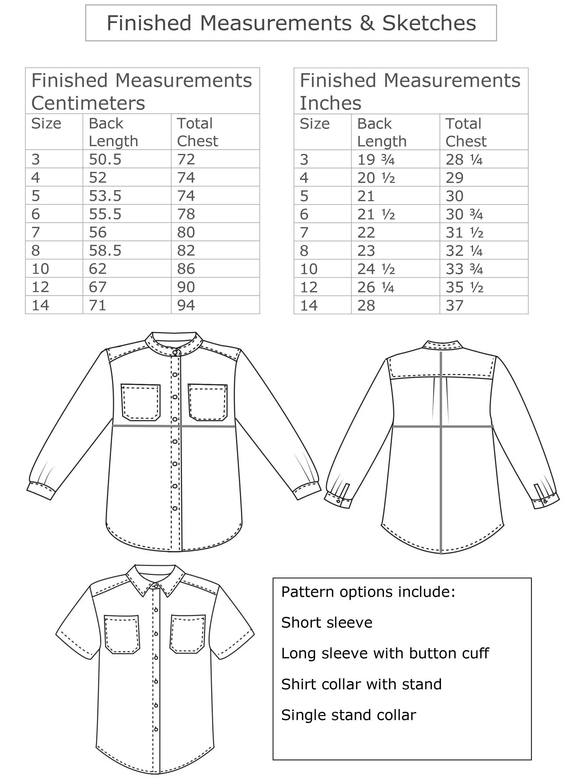 Boy's school shirt, classic shirt sizes 3 to 14 years PDF sewing pattern. FINLEY SHIRT.