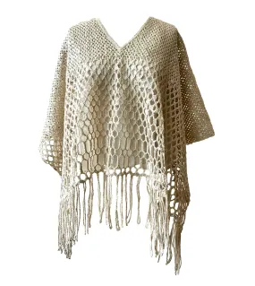 BRUNELLO CUCINELLI Dazzling Dégradé Embroidery Poncho