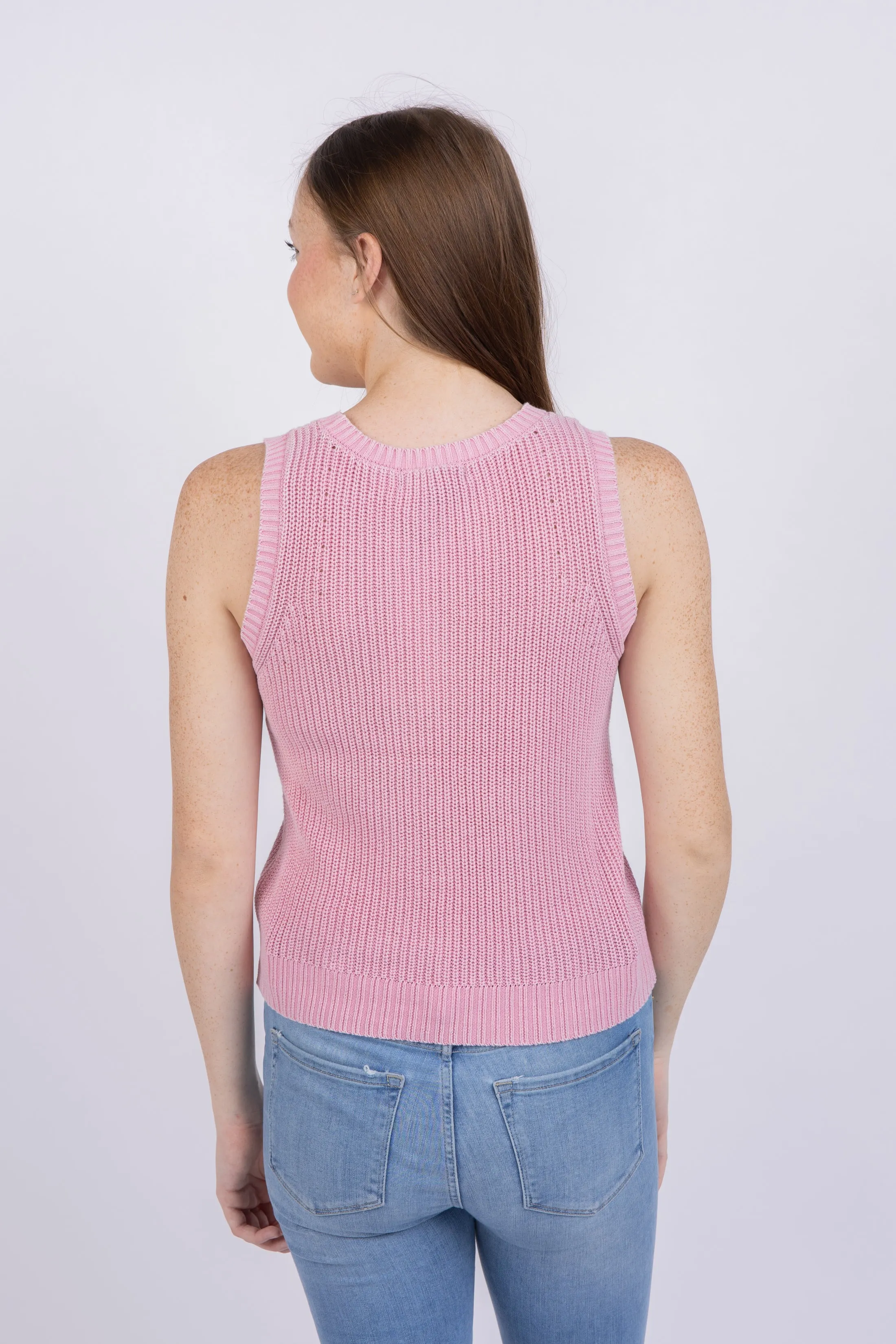 Central Park West Bella Shell Sweater in Pink