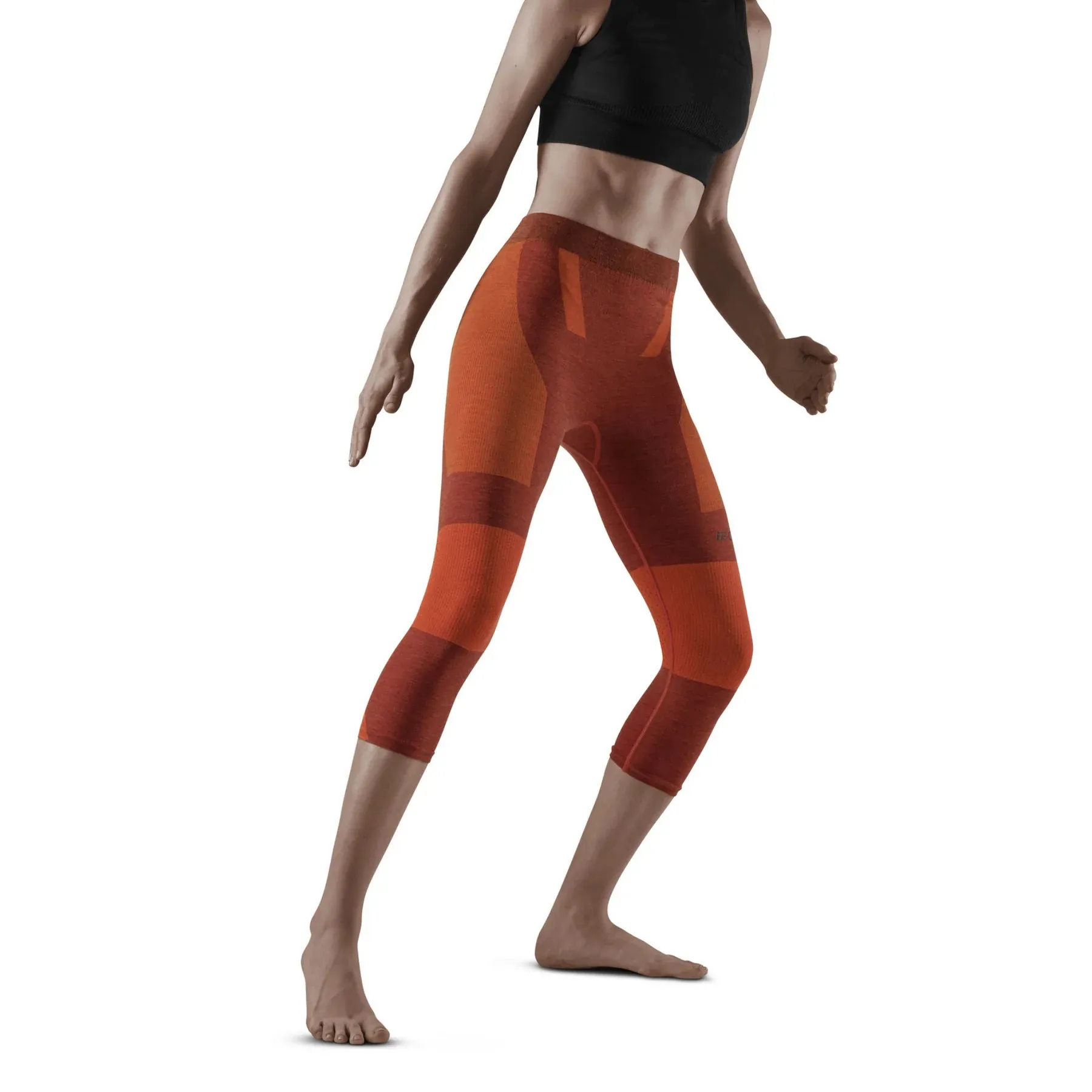 CEP | Ski Touring 3/4 Base Tight | Women's | Dark Orange