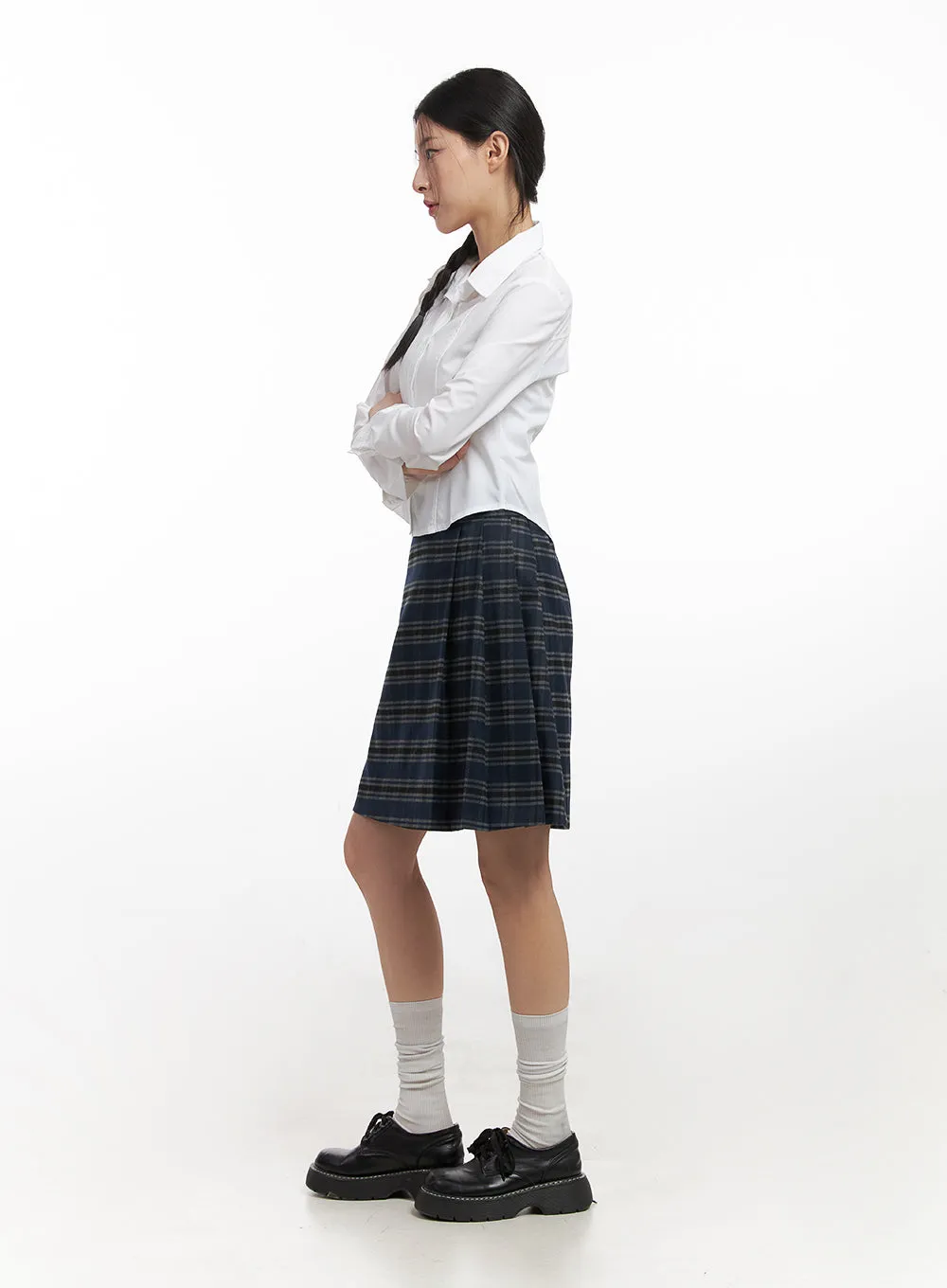 Checkered Bliss Midi Skirt CN428