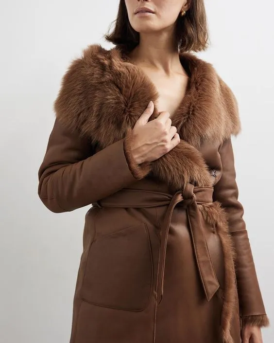 Chelsea Slouch Shearling Coat Noccialo Shearling