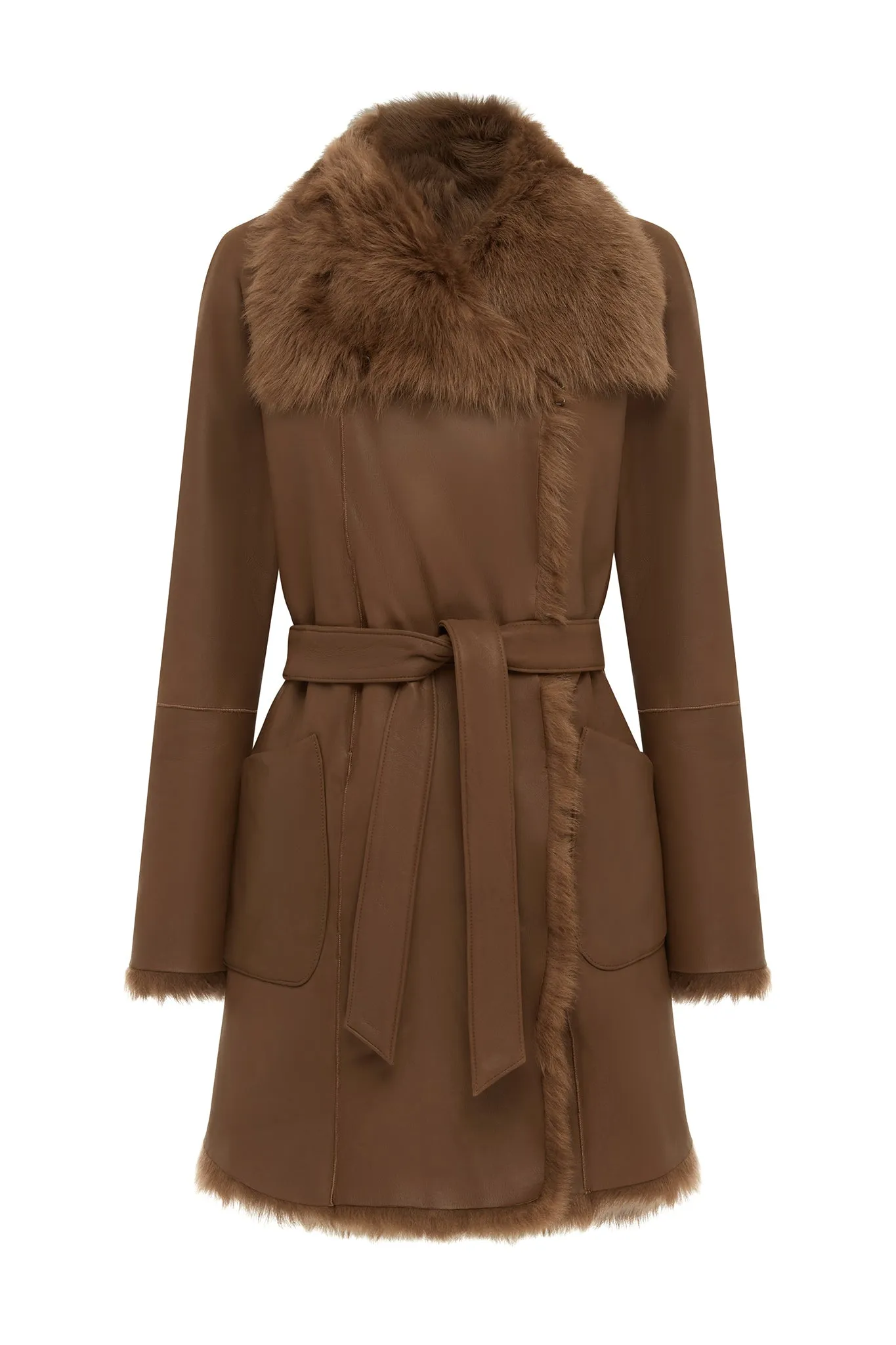 Chelsea Slouch Shearling Coat Noccialo Shearling