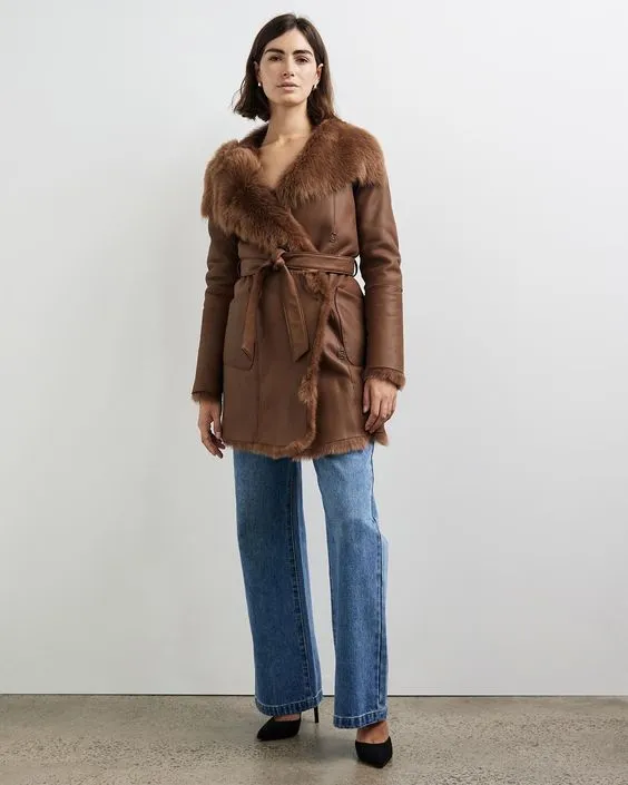 Chelsea Slouch Shearling Coat Noccialo Shearling