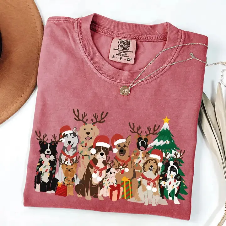 Christmas Dogs Graphic T-shirt