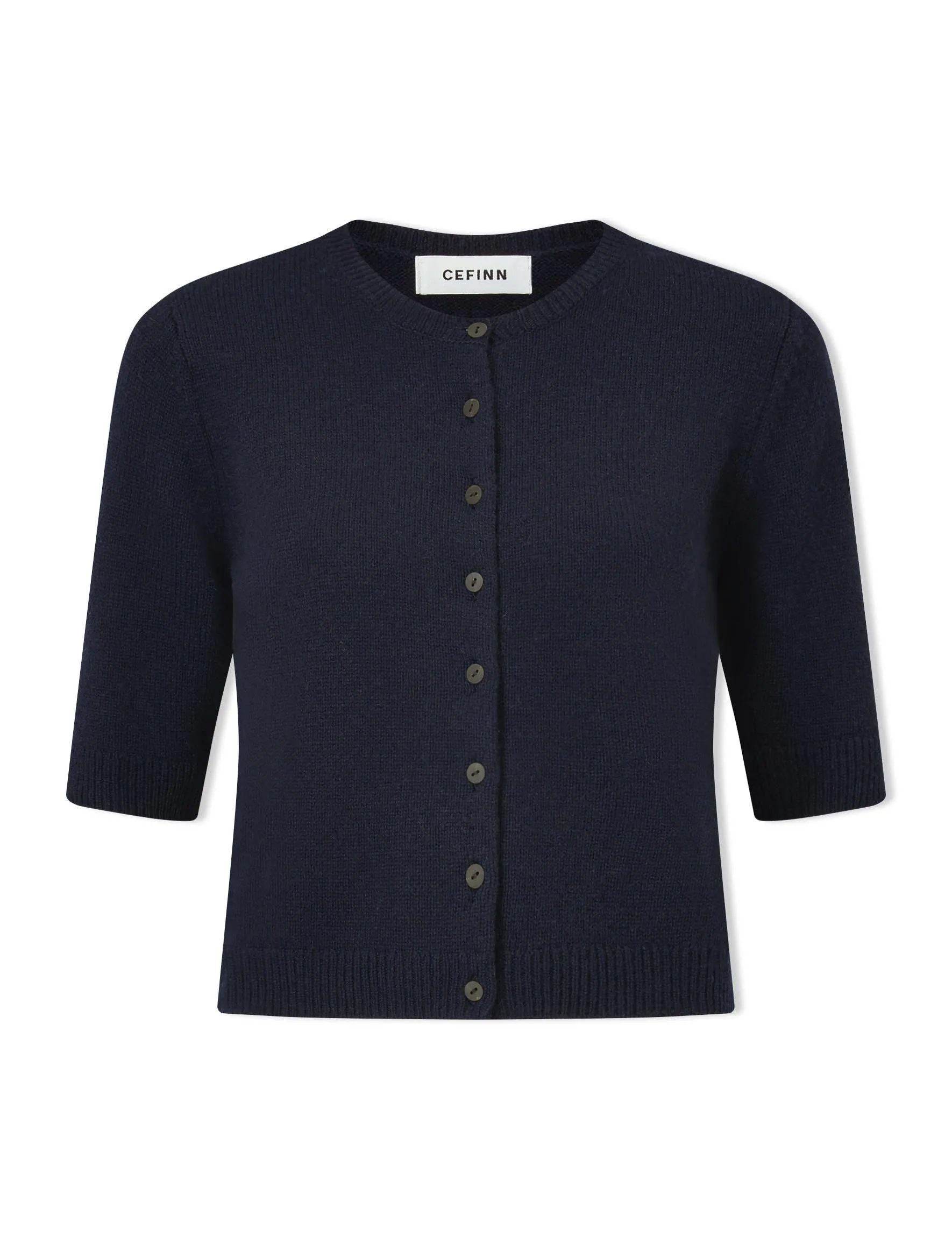 Clara Cashmere Cardigan - Navy