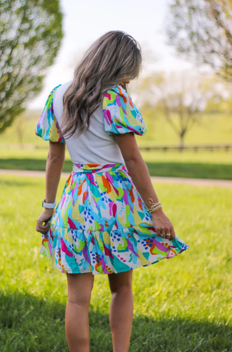 Colorful Sweater Knit Dress