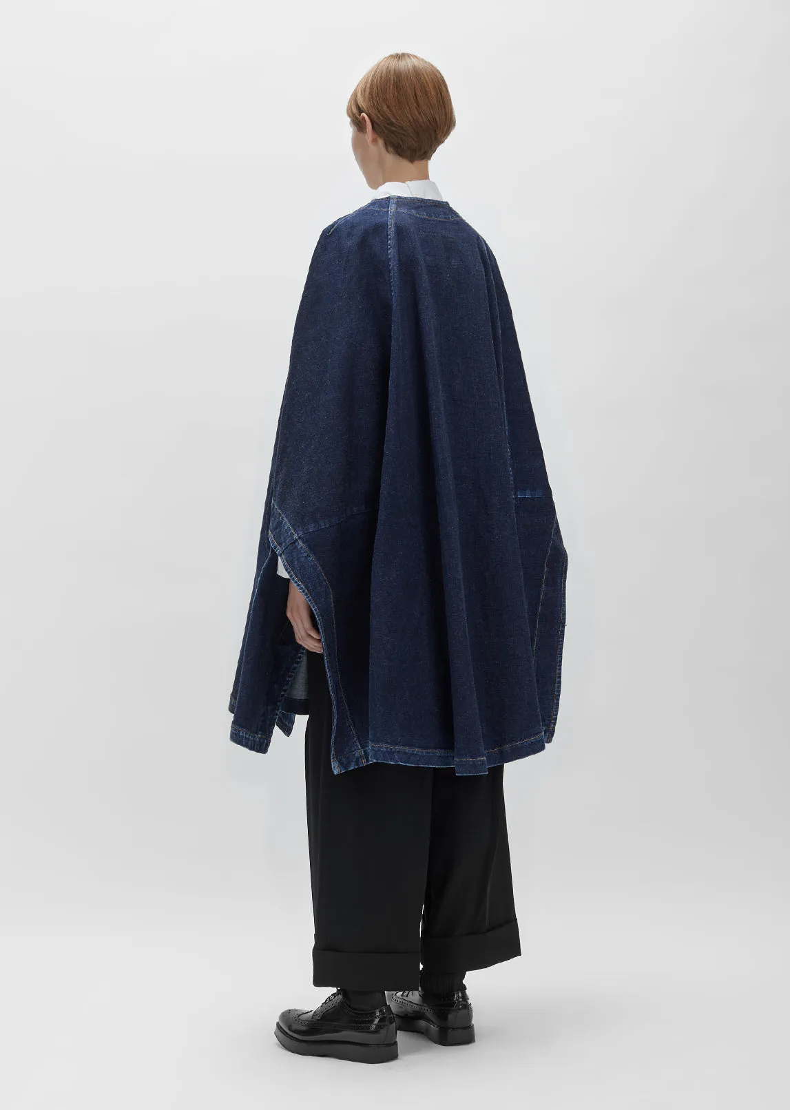 Cotton Linen Denim Cloak