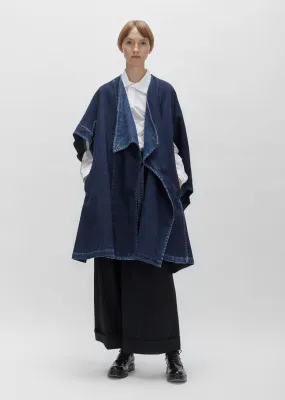 Cotton Linen Denim Cloak