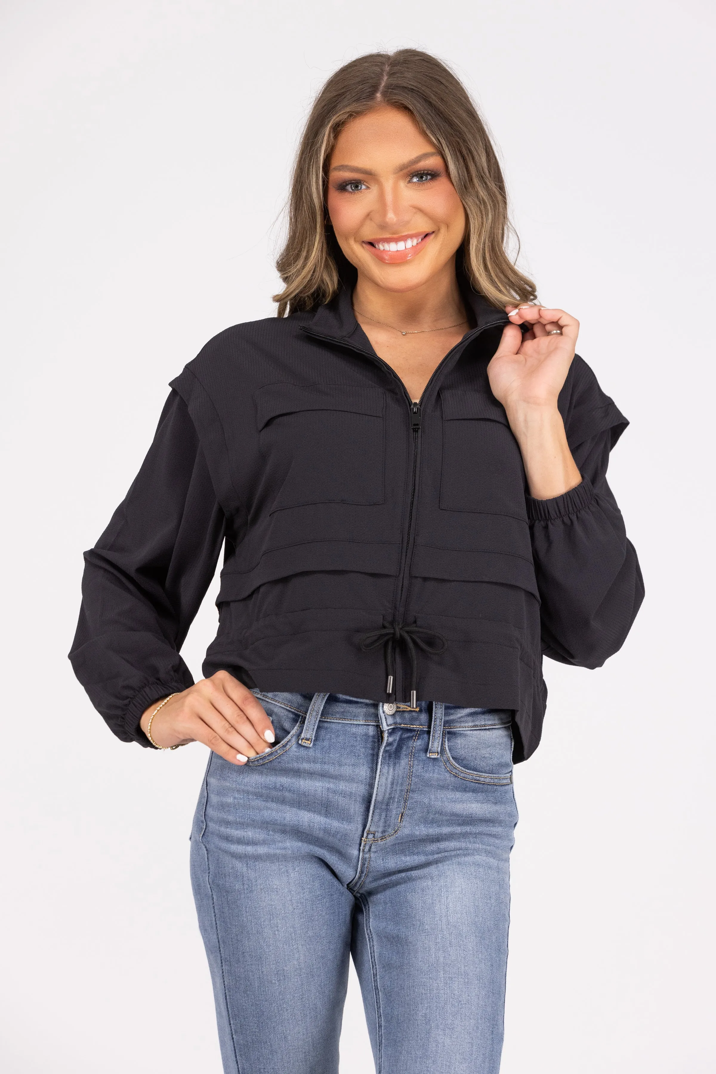 Crinkle It Up Cropped Jacket