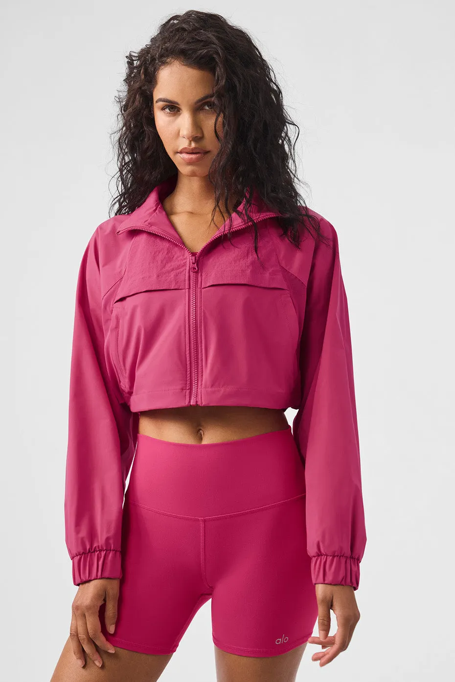 Cropped Playmaker Jacket - Pink Summer Crush