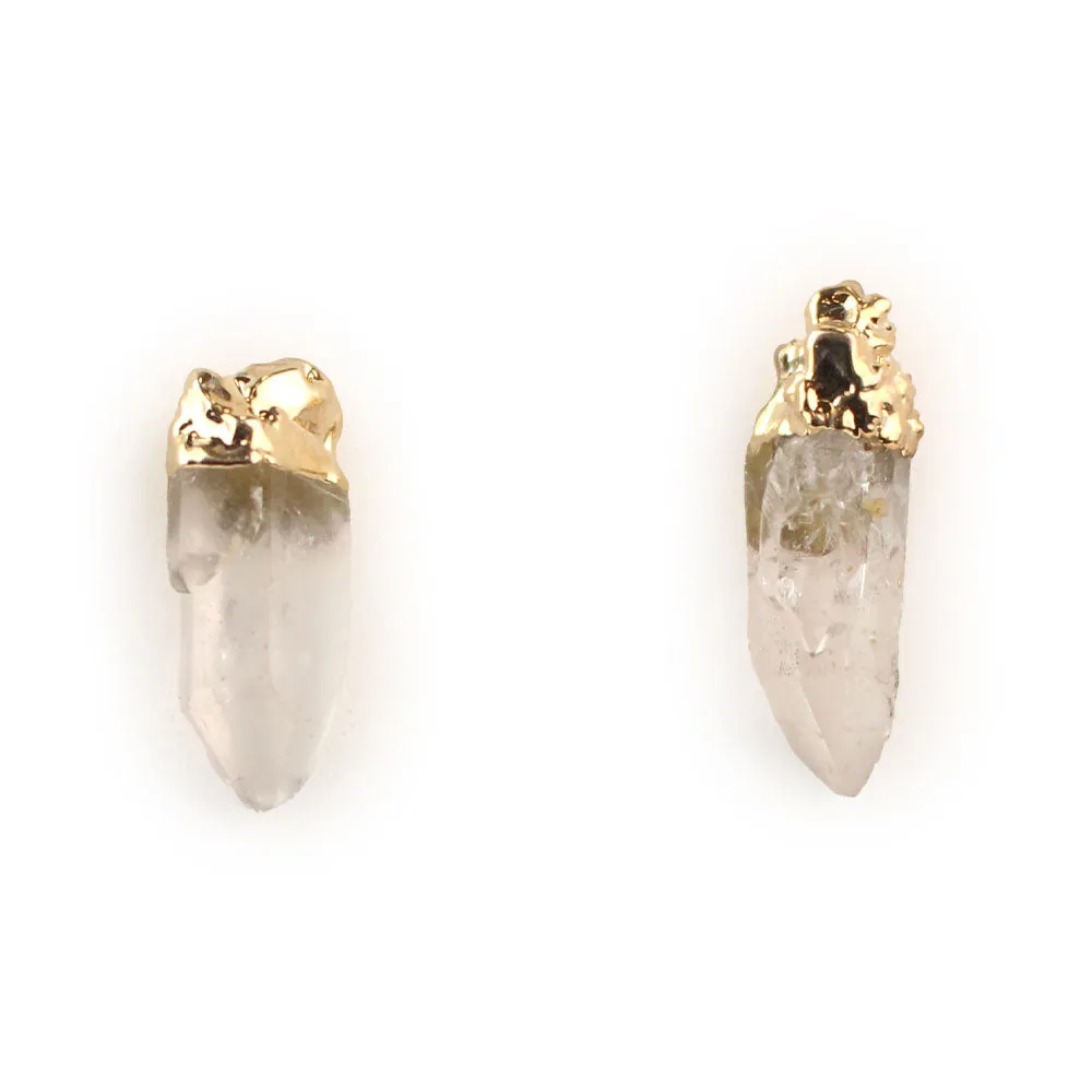 Crystal Quartz Stud Earrings