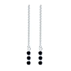 Cubic Zirconia Sterling Silver Threader Earrings