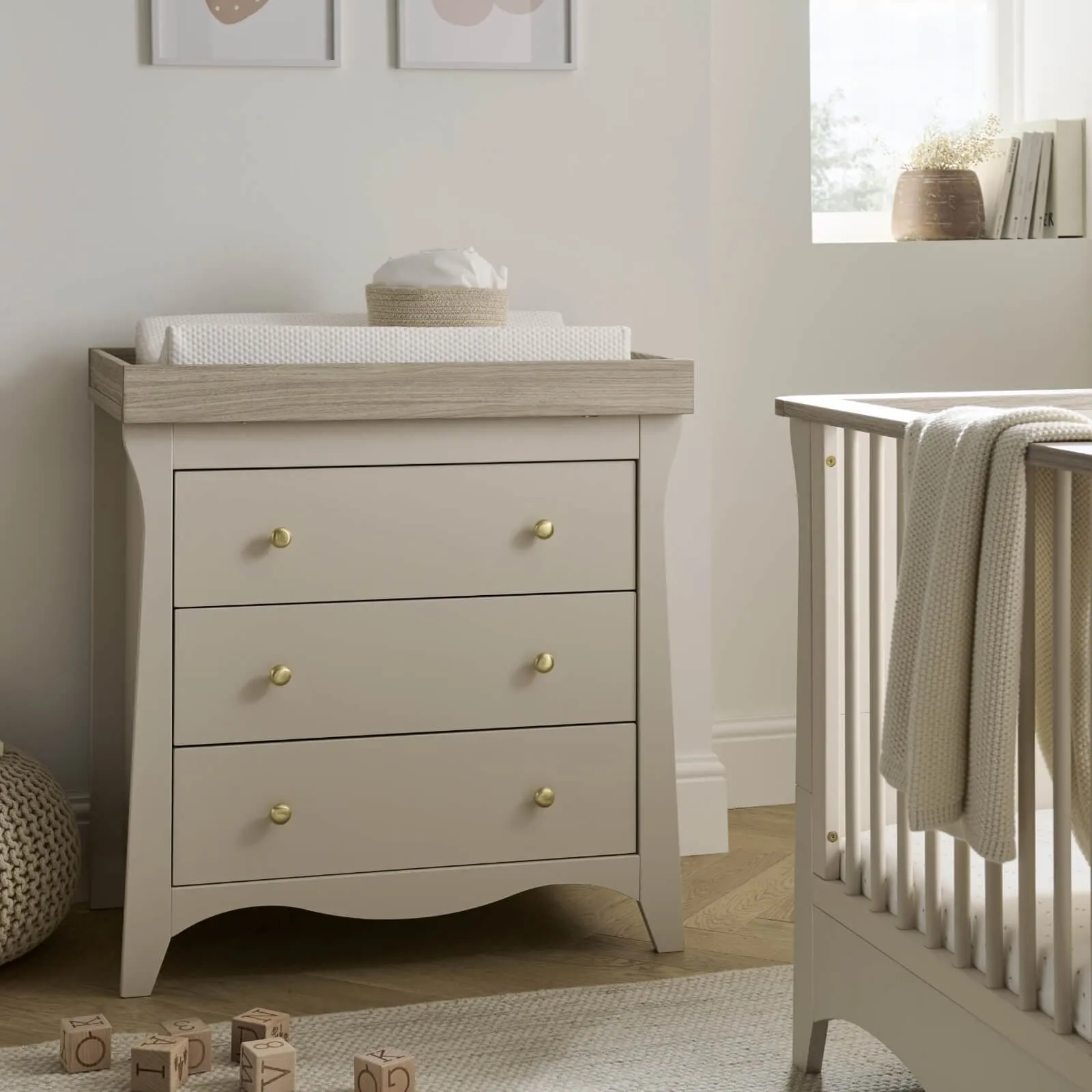 Cuddleco Clara 3 Piece Nursery Furniture Set - Cashmere