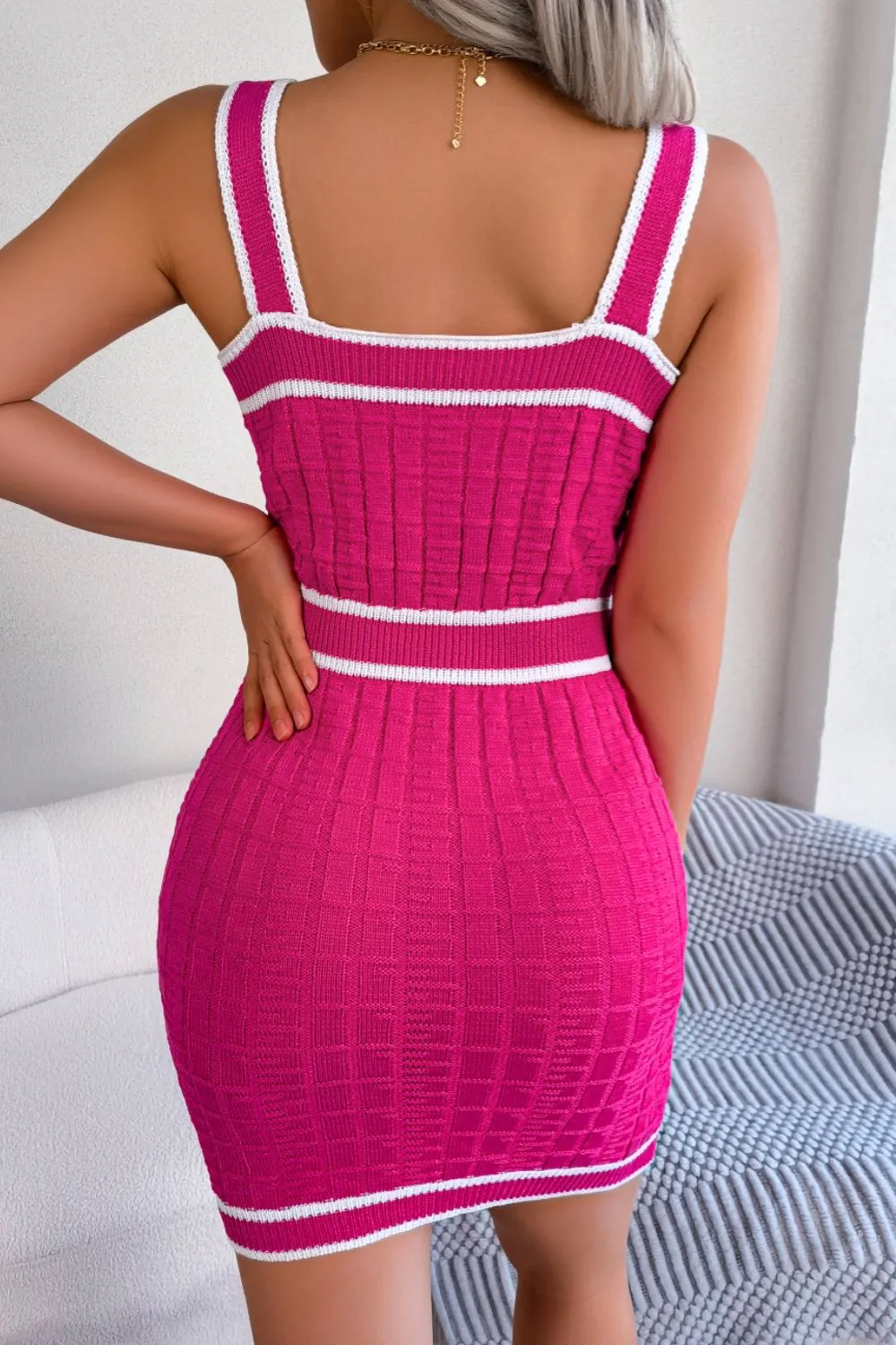 Cute Pink Knit Dress