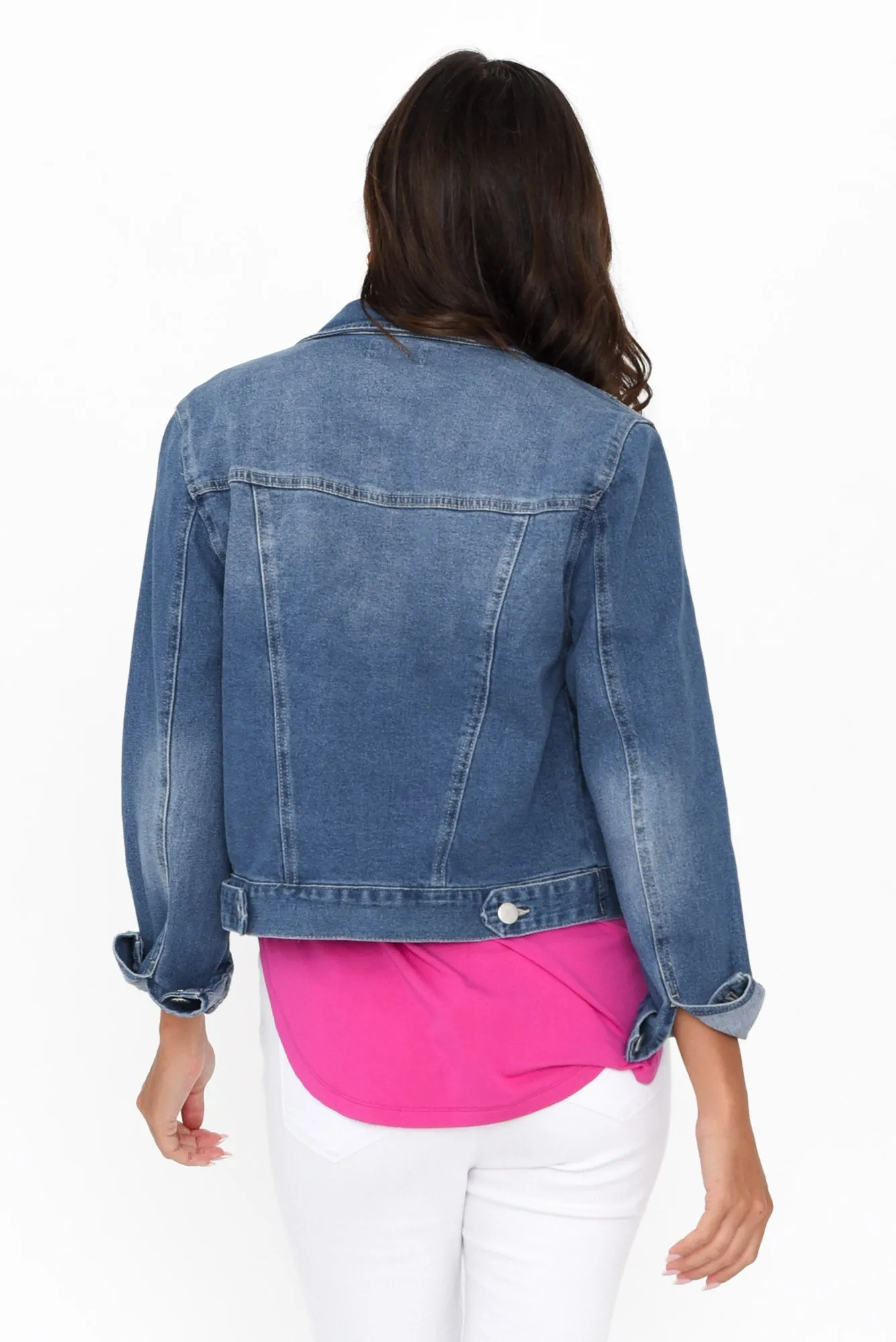 Darcy Washed Mid Blue Denim Jacket