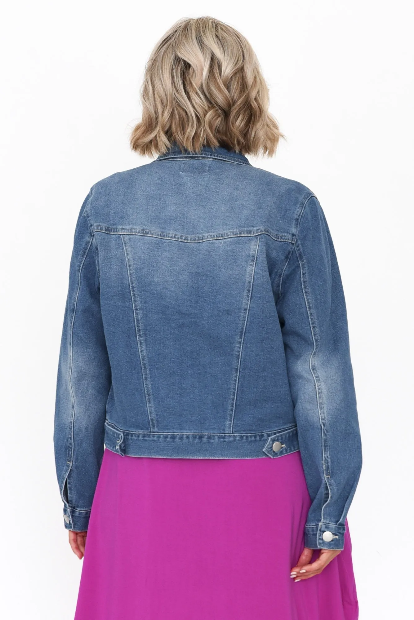 Darcy Washed Mid Blue Denim Jacket