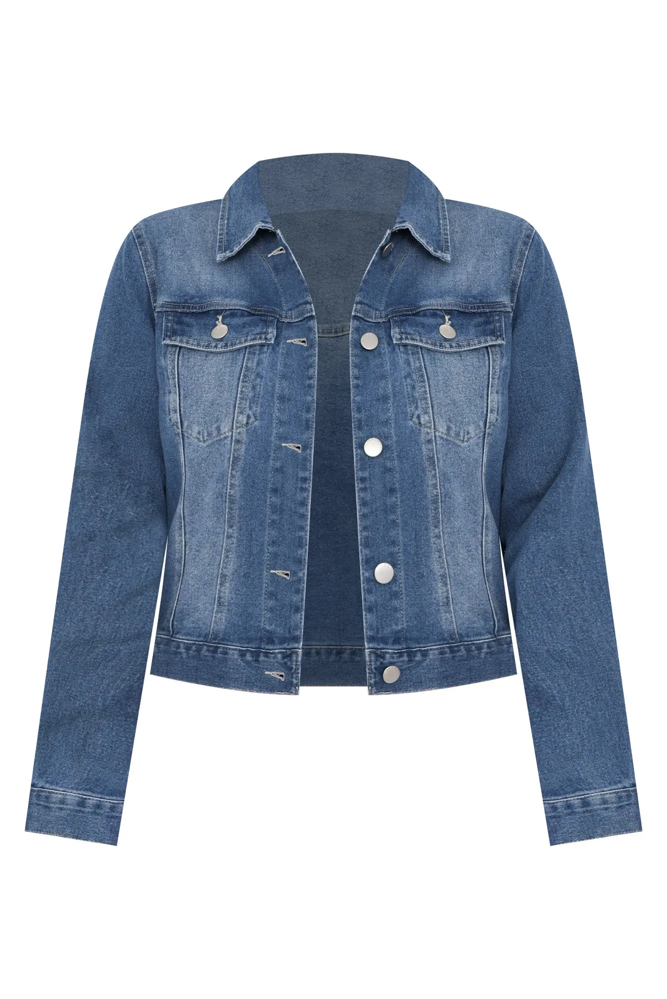 Darcy Washed Mid Blue Denim Jacket