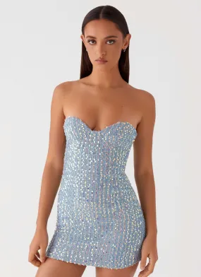 Disturbia Sequin Mini Dress - Sequin Denim