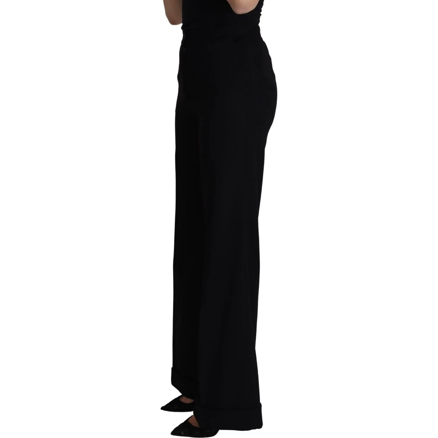 Dolce & Gabbana Elegant Cashmere Wide Leg Trousers