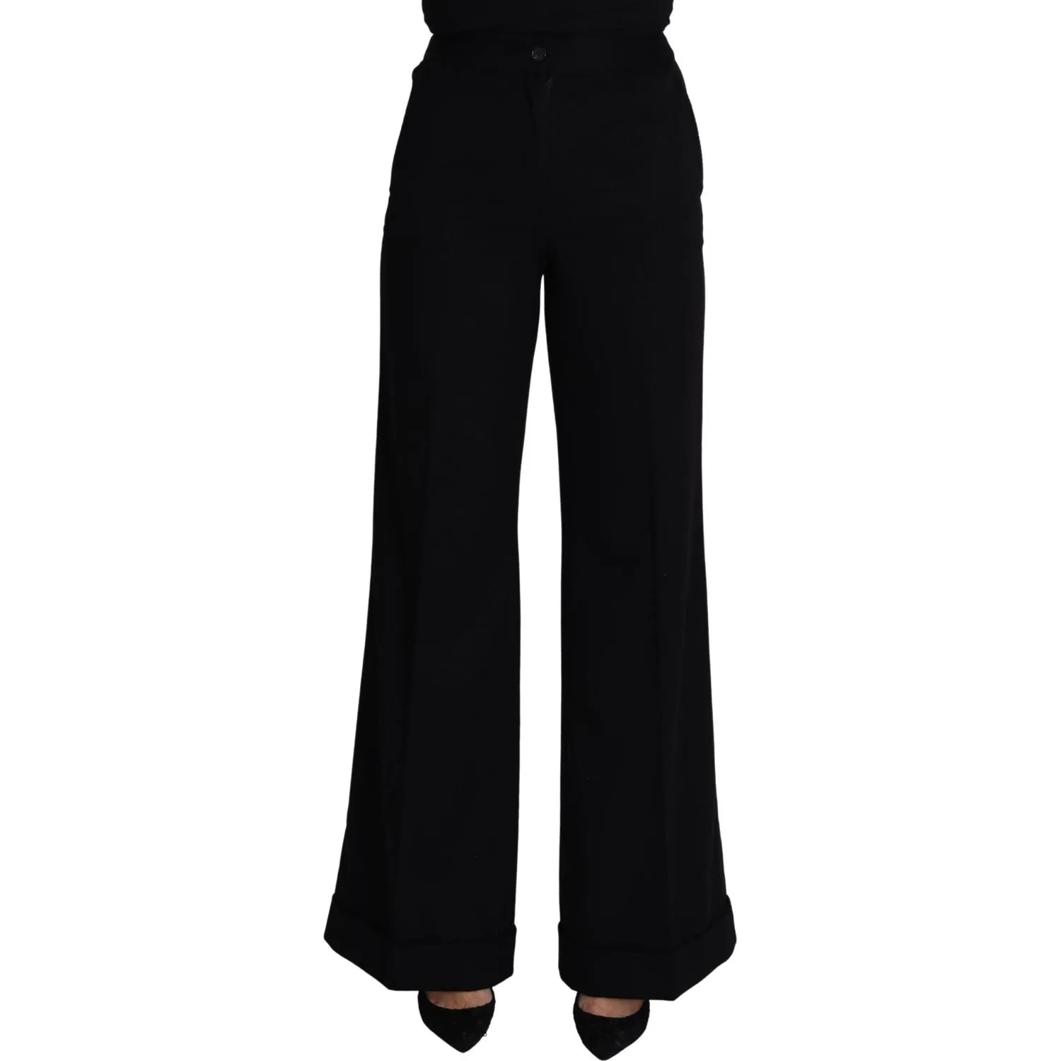 Dolce & Gabbana Elegant Cashmere Wide Leg Trousers