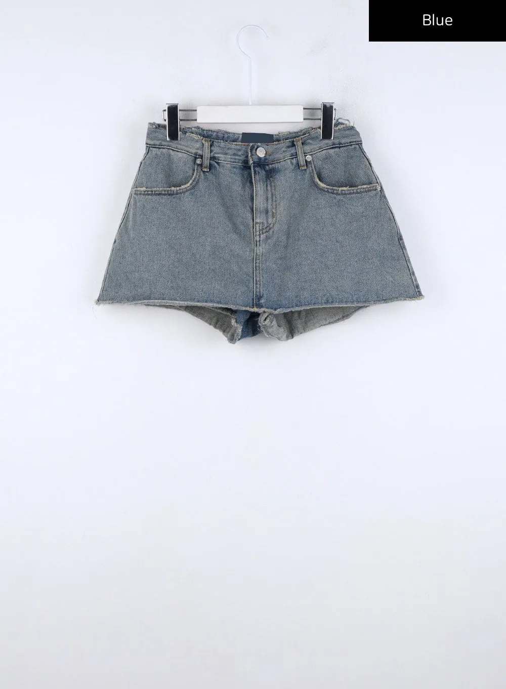 Embroidered Star Pocket Denim Skort CO327