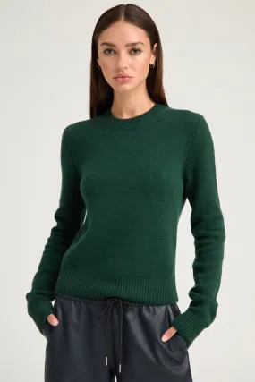 Emerald Cashmere Crewneck Sweater