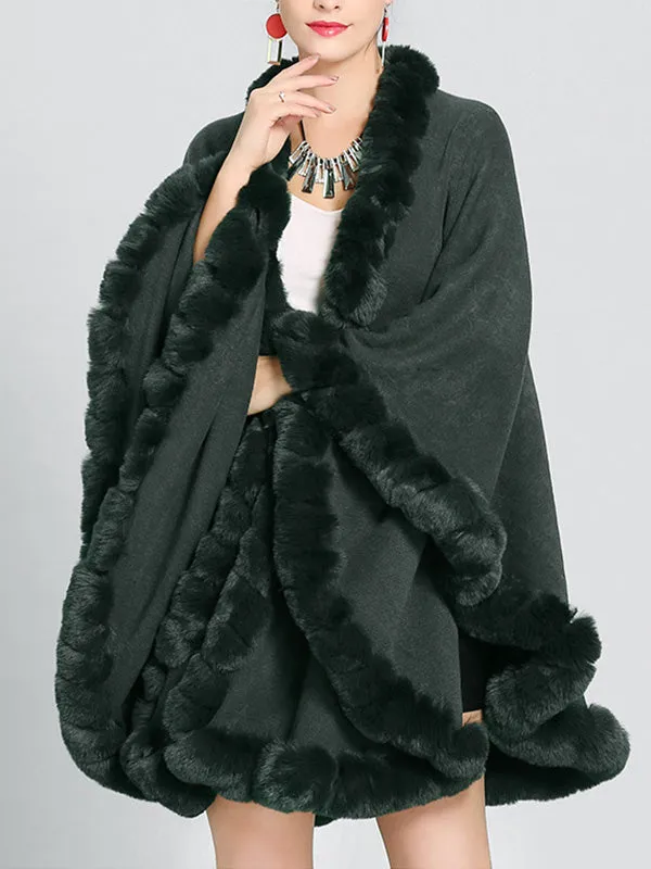 Fine Fancy Poncho Plus Size Cape Cardigan